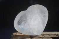 Polished Large Clear Quartz Hearts  x 6 From Madagascar - Toprock Gemstones and Minerals 