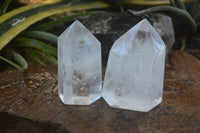 Polished Large Clear Quartz Points  x 2 From Madagascar - Toprock Gemstones and Minerals 