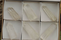 Polished Clear Quartz Crystal Points x 6 From Madagascar - TopRock