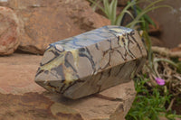 Polished Large Septaria (Yellow Calcite and Aragonite) Point x 1 From Mahajanga, Madagascar - TopRock