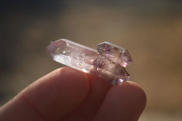 Natural Single Amethyst Crystals  x 70 From Chiredzi, Zimbabwe