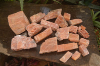 Natural New Sunset Orange Calcite Specimens  x 22 From Spitzkop, Namibia