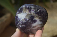 Polished Purple Lepidolite Standing Free Forms  x 3 From Zimbabwe