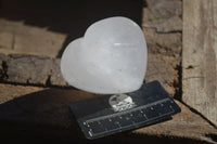 Polished Large Clear Quartz Hearts  x 6 From Madagascar - Toprock Gemstones and Minerals 