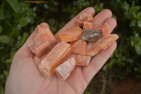 Natural New Sunset Orange Calcite Specimens  x 22 From Spitzkop, Namibia