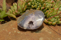 Polished Amethyst Centred Crystal Agate Geodes  x 6 From Madagascar - TopRock