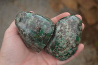 Polished Emerald In Matrix Standing Free Forms x 4 From Sandawana, Zimbabwe - TopRock