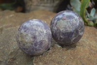 Polished Purple Rubellite Spheres (Some With Rubellite) x 6 From Madagascar - TopRock