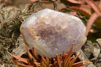 Polished Amethyst Centred Crystal Agate Geodes  x 6 From Madagascar - TopRock