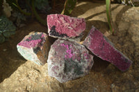 Natural Pink Salrose Cobaltion Dolomite Specimens  x 4 From Kakanda, Congo