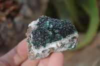 Natural Rare Ball Malachite On Drusy Quartz & Dolomite Specimens x 4 From Kambove, Congo