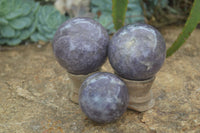 Polished Purple Rubellite Spheres (Some With Rubellite) x 6 From Madagascar - TopRock