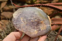 Polished Amethyst Centred Crystal Agate Geodes  x 6 From Madagascar - TopRock