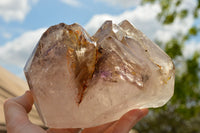 Polished Extra Large Smokey Amethyst Enhydro Window Quartz Crystal  x 1 From Madagascar - TopRock