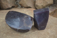 Polished Large Purple Lepidolite Free Forms  x 3 From Zimbabwe - TopRock