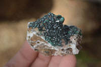 Natural Rare Ball Malachite On Drusy Quartz & Dolomite Specimens x 4 From Kambove, Congo