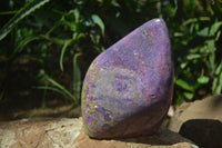 Polished Purple Stichtite & Serpentine Standing Free Forms  x 2 From Barberton, South Africa - TopRock