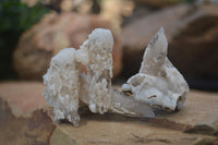 Natural Drusi Quartz Coated Calcite Crystals  x 12 From Alberts Mountain, Lesotho - Toprock Gemstones and Minerals 