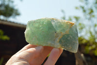 Natural Stone Sealed Watermelon Fluorite Cobbed Pieces  x 5 From Uis, Namibia - TopRock