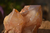 Natural Red Hematoid Phantom Quartz Specimens x 3 From Karoi, Zimbabwe