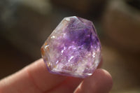 Polished Window Amethyst Points  x 12 From Ankazobe, Madagascar