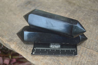 Polished Double Terminated Black Basalt Points  x 4 From Madagascar - Toprock Gemstones and Minerals 