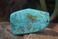 Polished Blue Shattuckite Free Forms  x 3 From Namibia