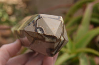 Polished Large Septaria (Yellow Calcite and Aragonite) Point x 1 From Mahajanga, Madagascar - TopRock