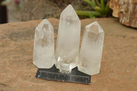 Polished Clear Quartz Crystal Points x 6 From Madagascar - TopRock