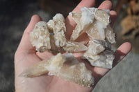 Natural Drusi Quartz Coated Calcite Crystals  x 12 From Alberts Mountain, Lesotho - Toprock Gemstones and Minerals 