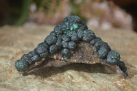 Natural Rare Ball Malachite On Drusy Quartz & Dolomite Specimens x 4 From Kambove, Congo