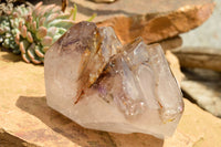 Polished Extra Large Smokey Amethyst Enhydro Window Quartz Crystal  x 1 From Madagascar - TopRock