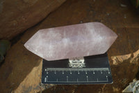 Polished Gemmy Double Terminated Rose Quartz Points x 3 From Antsirabe, Madagascar