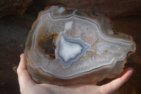 Polished Large Agate Slices With Stunning Patterns x 4 From Madagascar