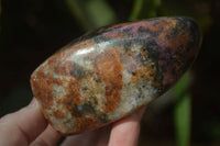 Polished Red Rhodonite Standing Free Forms x 3 From Zimbabwe