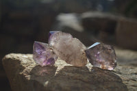 Natural Single Window Amethyst Crystals  x 15 From Chiredzi, Zimbabwe