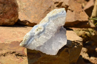 Natural Blue Lace Agate Geode Specimens  x 3 From Nsanje, Malawi - TopRock