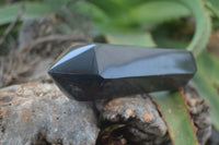 Polished Double Terminated Black Basalt Points  x 4 From Madagascar - Toprock Gemstones and Minerals 