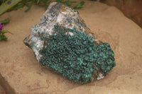 Natural Rare Ball Malachite On Drusy Quartz & Dolomite x 1 From Kambove, Congo