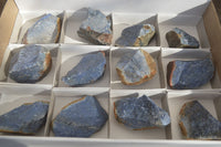 Natural Rough Dumortierite Pieces  x 12 From Mozambique