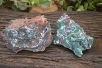 Natural Drusy Coated Ball Malachite On Dolomite Specimens x 2 From Likasi, Congo