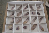 Natural Smokey Skeletal Window Amethyst Crystals  x 20 From Chiredzi, Zimbabwe