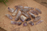 Natural Smokey Skeletal Window Amethyst Crystals  x 20 From Chiredzi, Zimbabwe