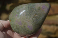 Polished Purple Stichtite & Serpentine Standing Free Forms  x 2 From Barberton, South Africa - TopRock