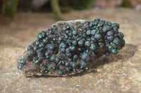 Natural Rare Ball Malachite On Drusy Quartz & Dolomite Specimens x 4 From Kambove, Congo