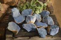 Natural Rough Dumortierite Pieces  x 12 From Mozambique