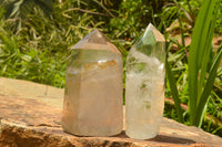 Polished Beautiful Bright Clear Quartz Points  x 2 From Madagascar - TopRock