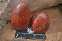 Polished Red Flame Jasper Standing Free Forms  x 6 From Madagascar