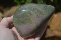 Polished Purple Stichtite & Serpentine Standing Free Forms  x 2 From Barberton, South Africa - TopRock