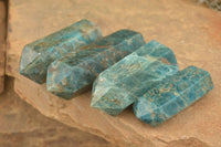 Polished Blue Apatite Points  x 4 From Madagascar - TopRock